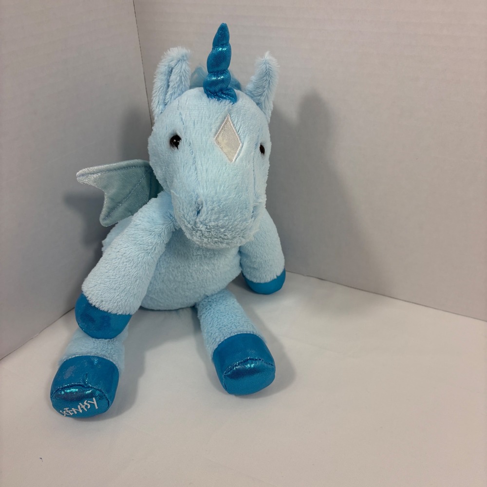 Scentsy Buddy Stella the Unicorn Blue Plush Scented Toy Shimmer Wings 16 inch